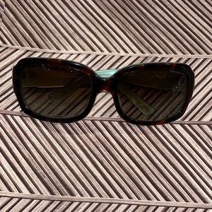 Ralph Lauren Women's polarized Sunglasses in tortoise / teal gradient lenses